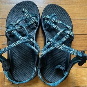 Pristine CHACOS WOMEN'S ZX/2 DUAL ADJUSTABLE STRAPS CLASSIC SANDAL Teal Black